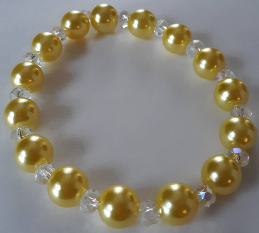 Color Blast Collection: Bright Sunshine Yellow Beaded bracelet.