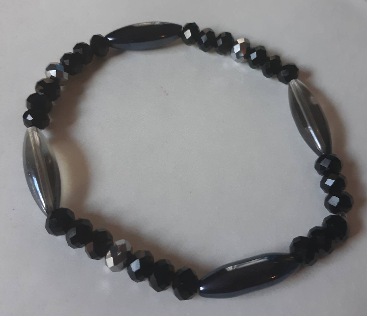 Unique Black Beaded Bracelet