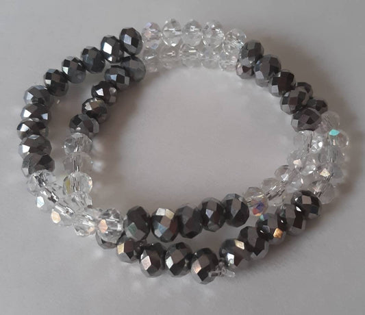 Sliver and clear sparkle Bracelets