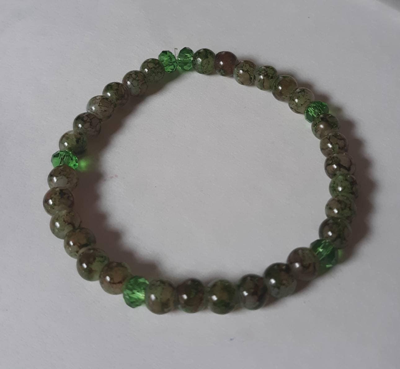Marbled Emerald Green Sparkle Bracelet