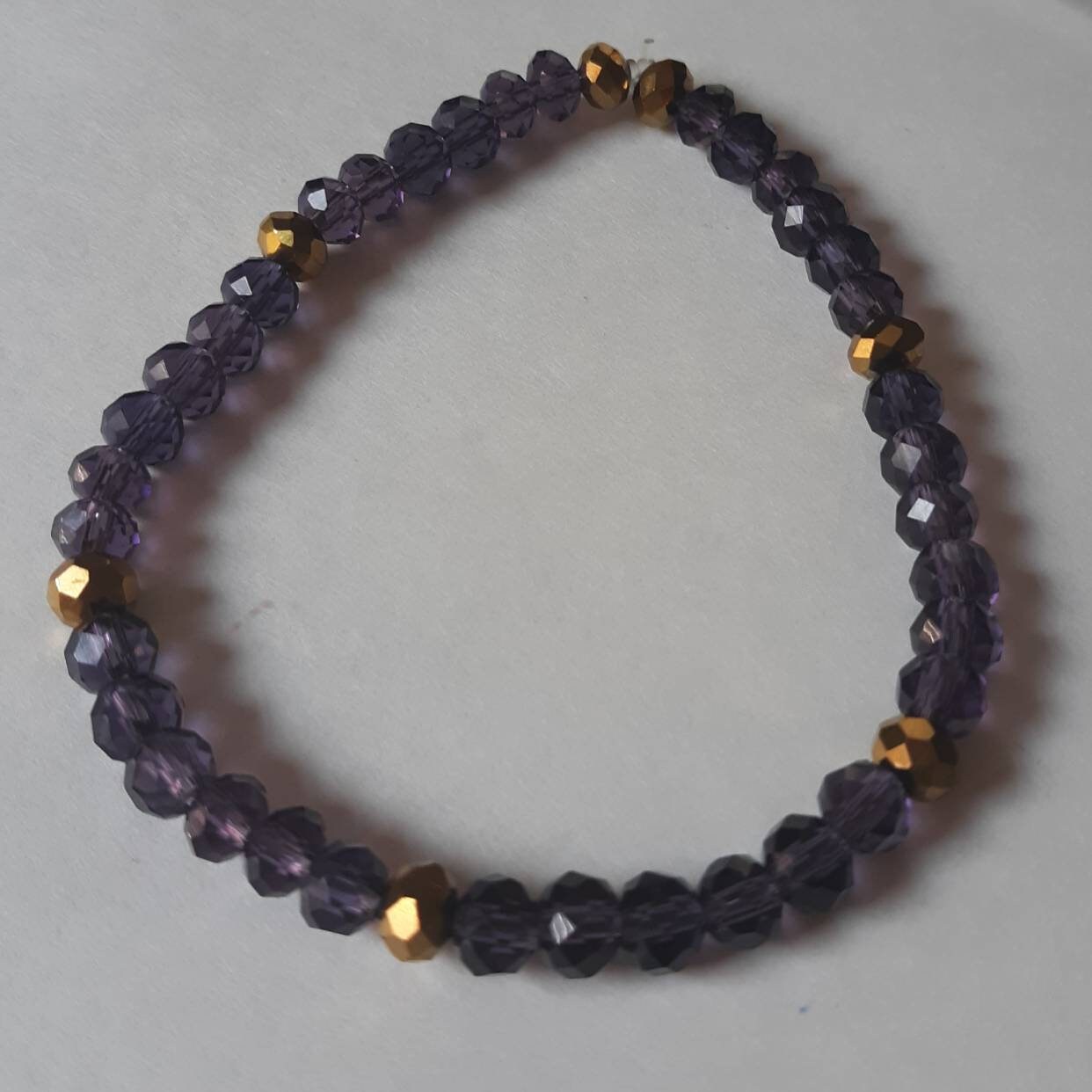 Purple and Gold Sparkle Bracelet