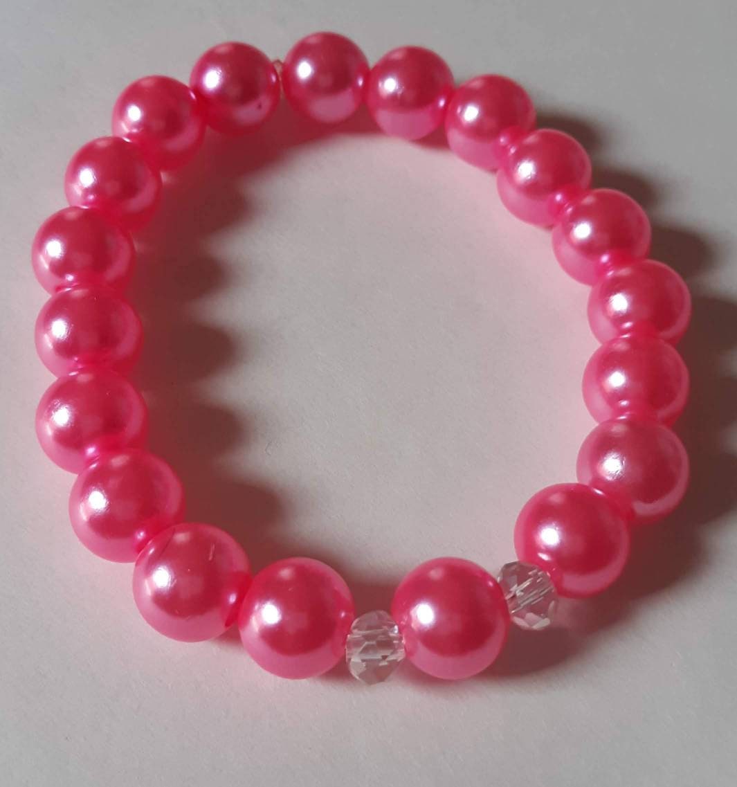 Bright Pink Sparkle Bracelet