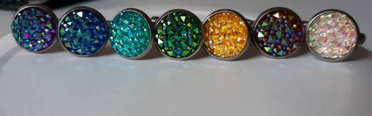 Sparkly Textured Rings