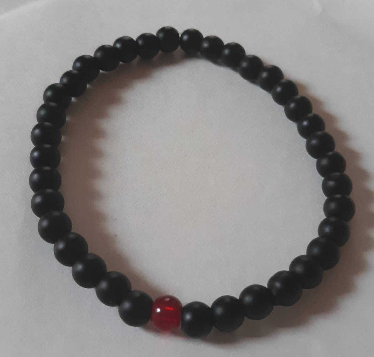 Royalty Collection: Men's Black and Red Bracelet