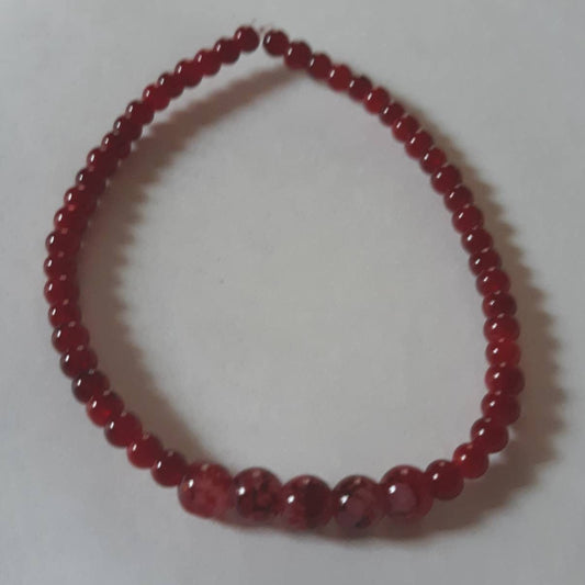 Royalty Collection: Men's Red Marbled Bracelet
