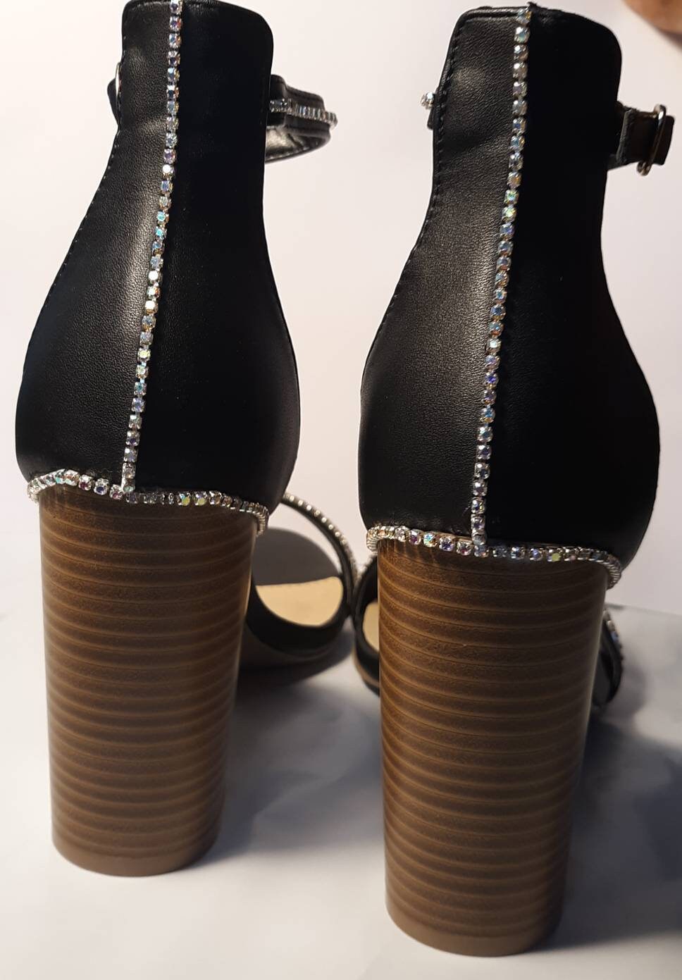 Sparkly Black Block Heels- SIZE 6 ONLY