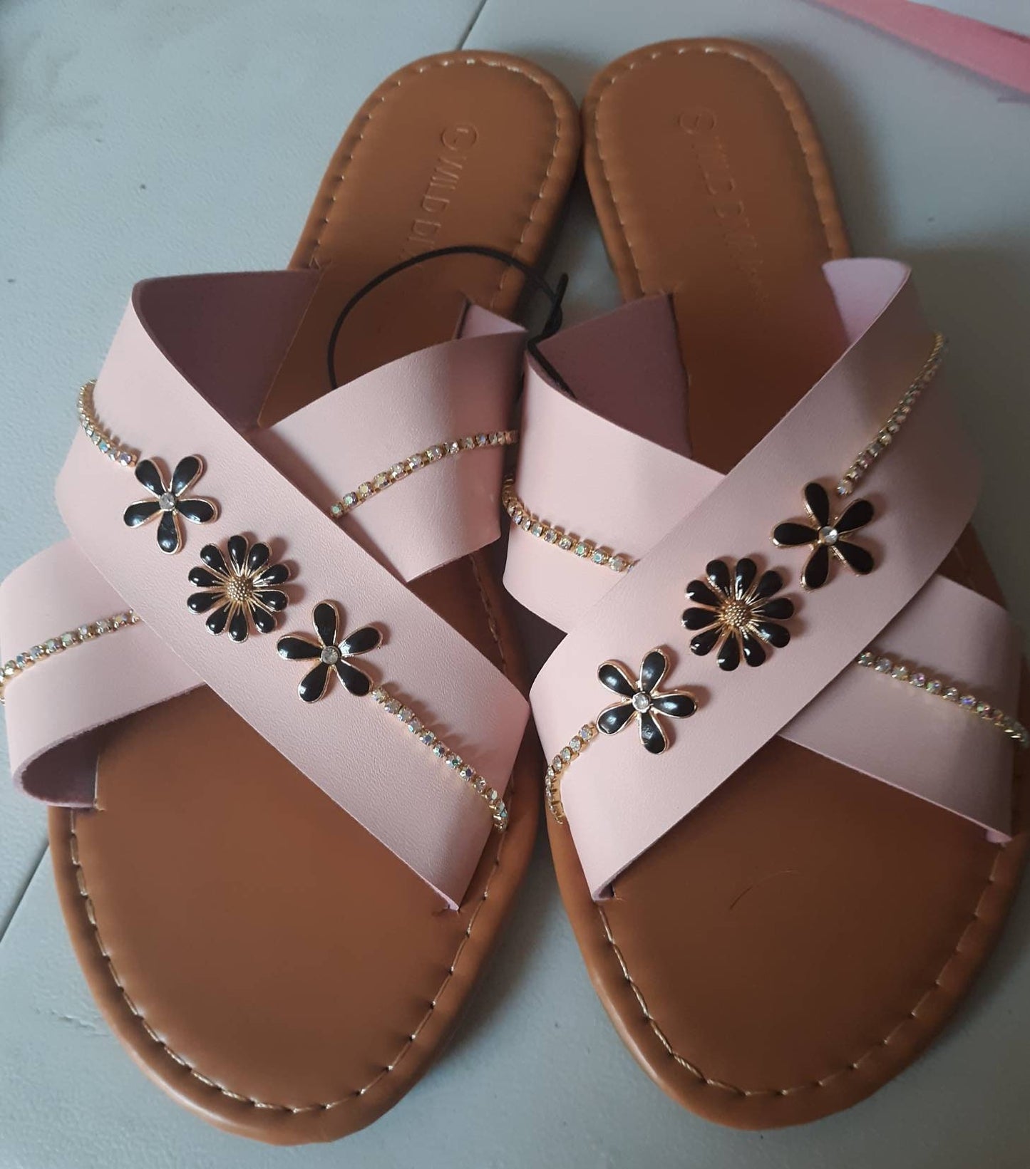 Light Pink Floral Sandals