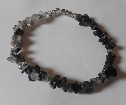 Natural black and grey Stones bracelet