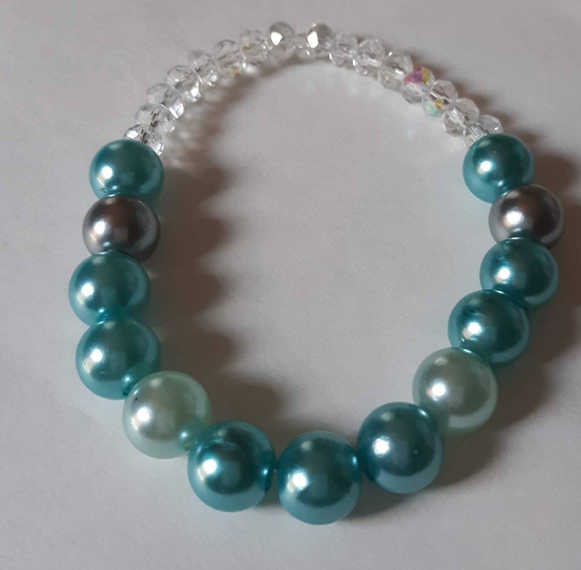 Pearly Blue Sparkle Bracelet