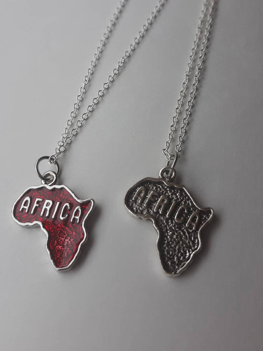 Silver and Red Africa Chains
