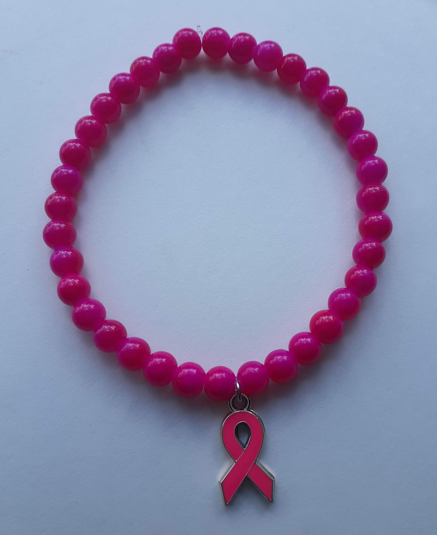 Bold Pink Breast Cancer Awareness Bracelet