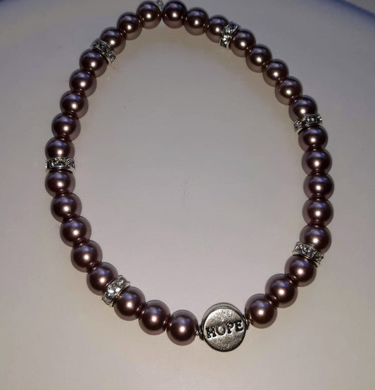 Purple Pearly Sparkle Bracelet