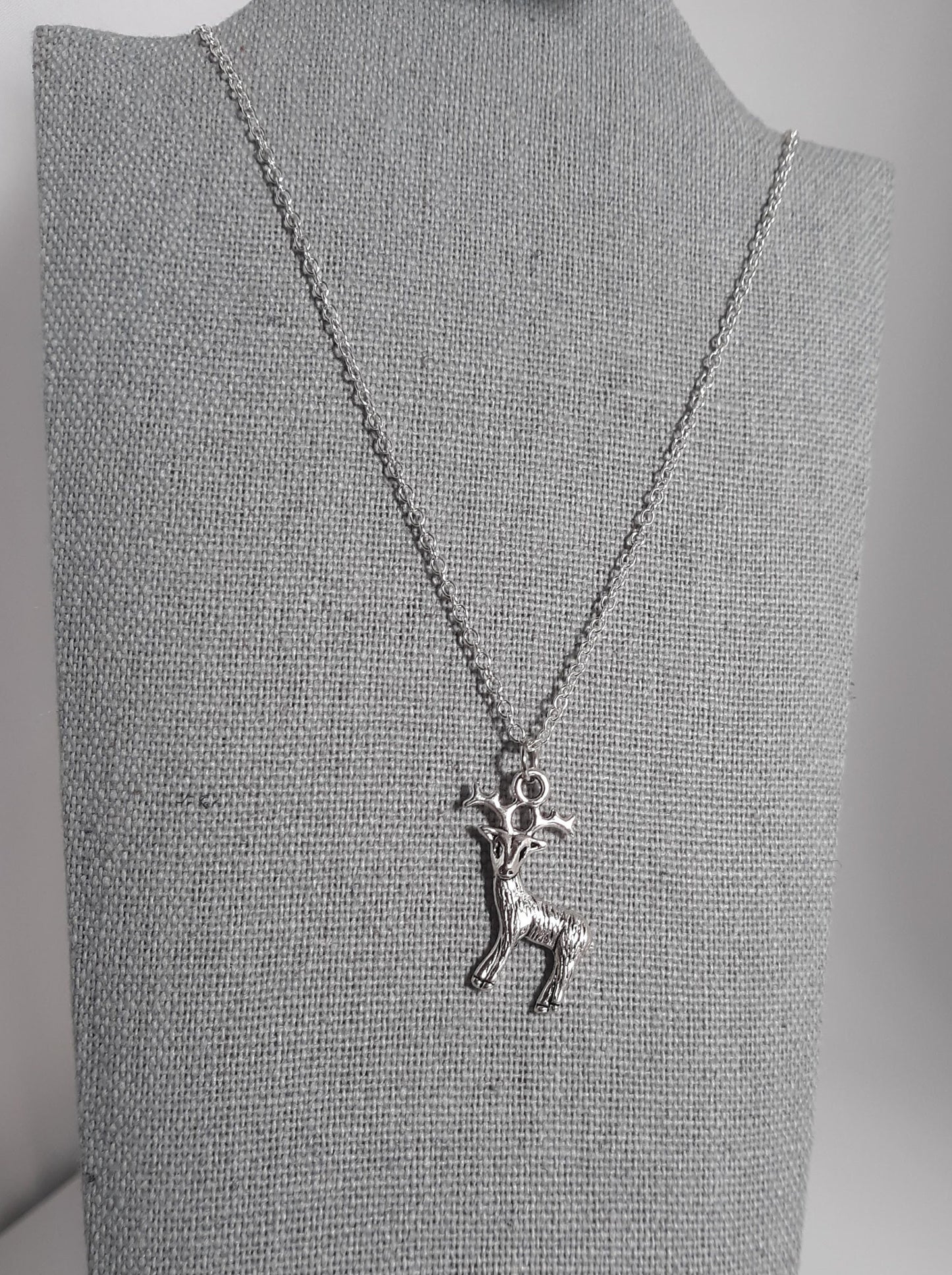 Silver Reindeer Necklace