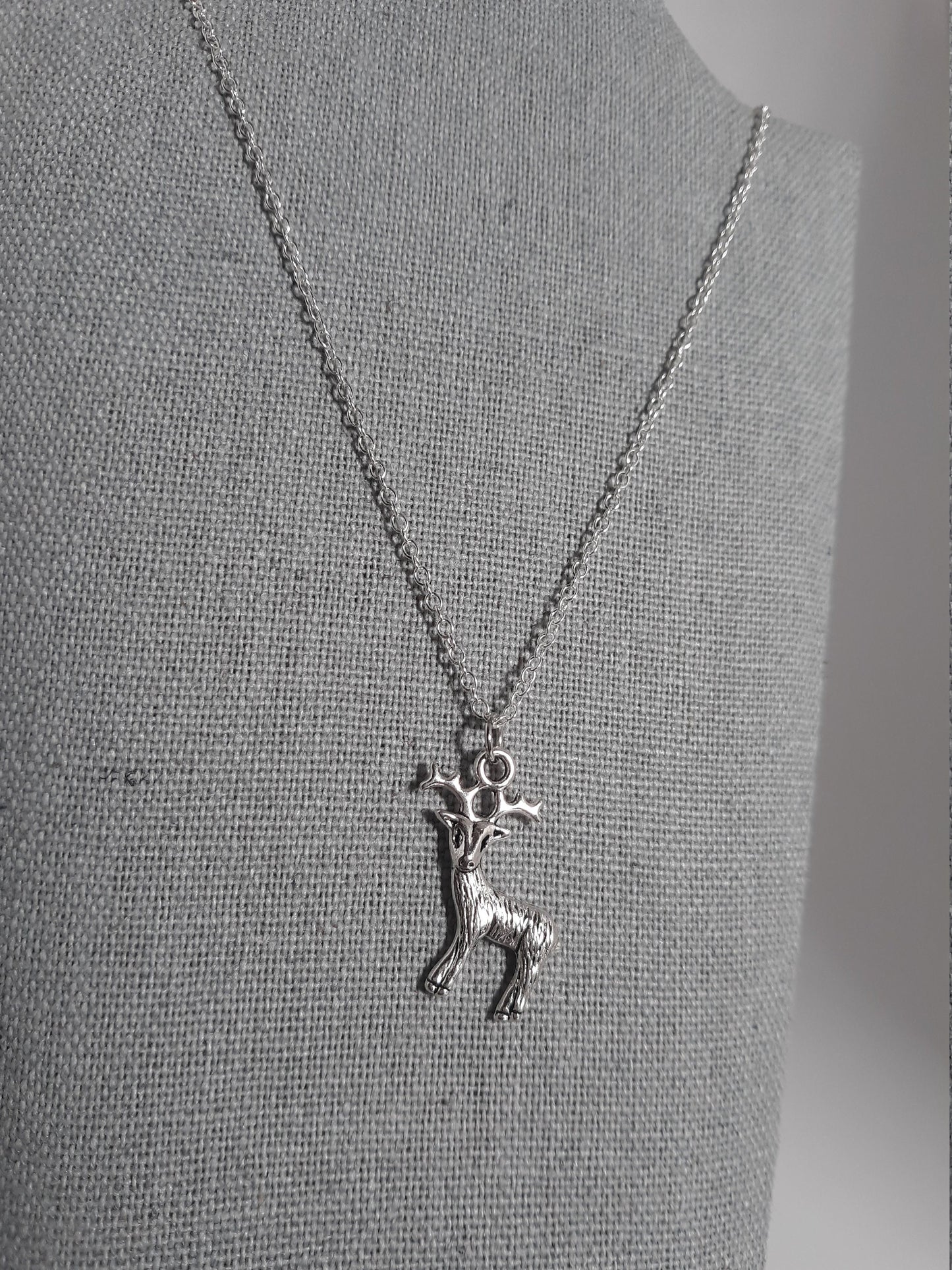 Silver Reindeer Necklace