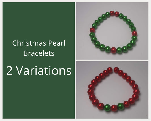 Holiday Pearl Themed Bracelet