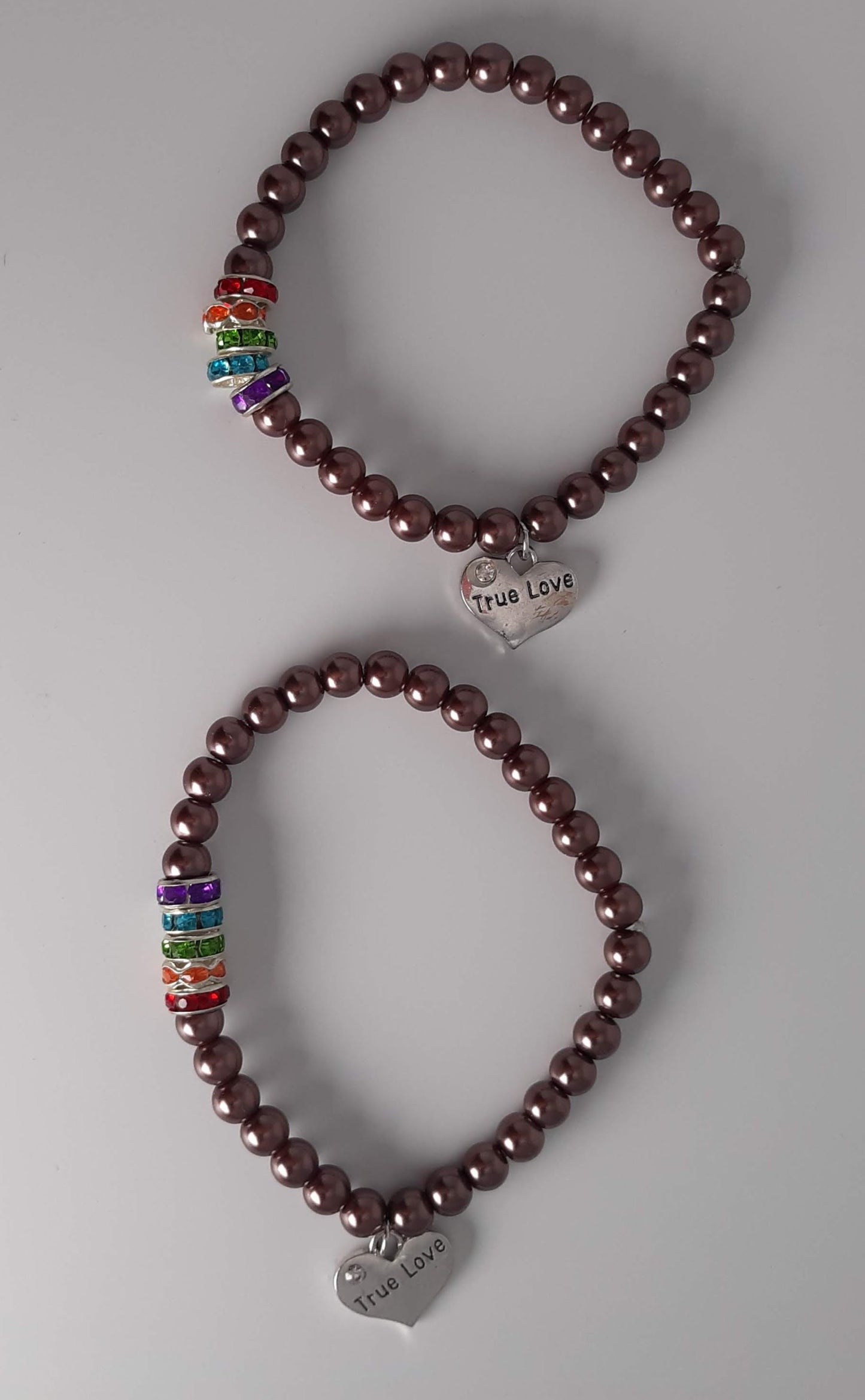 LGBTQ+ Couples 2 Bracelet Set "True Love" or "I love You"