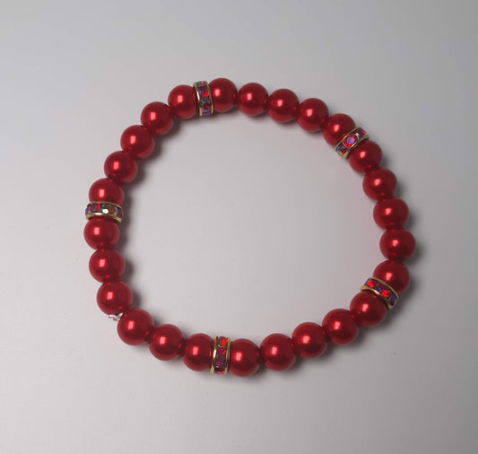 Ruby Red Sparkle Accent Bracelet