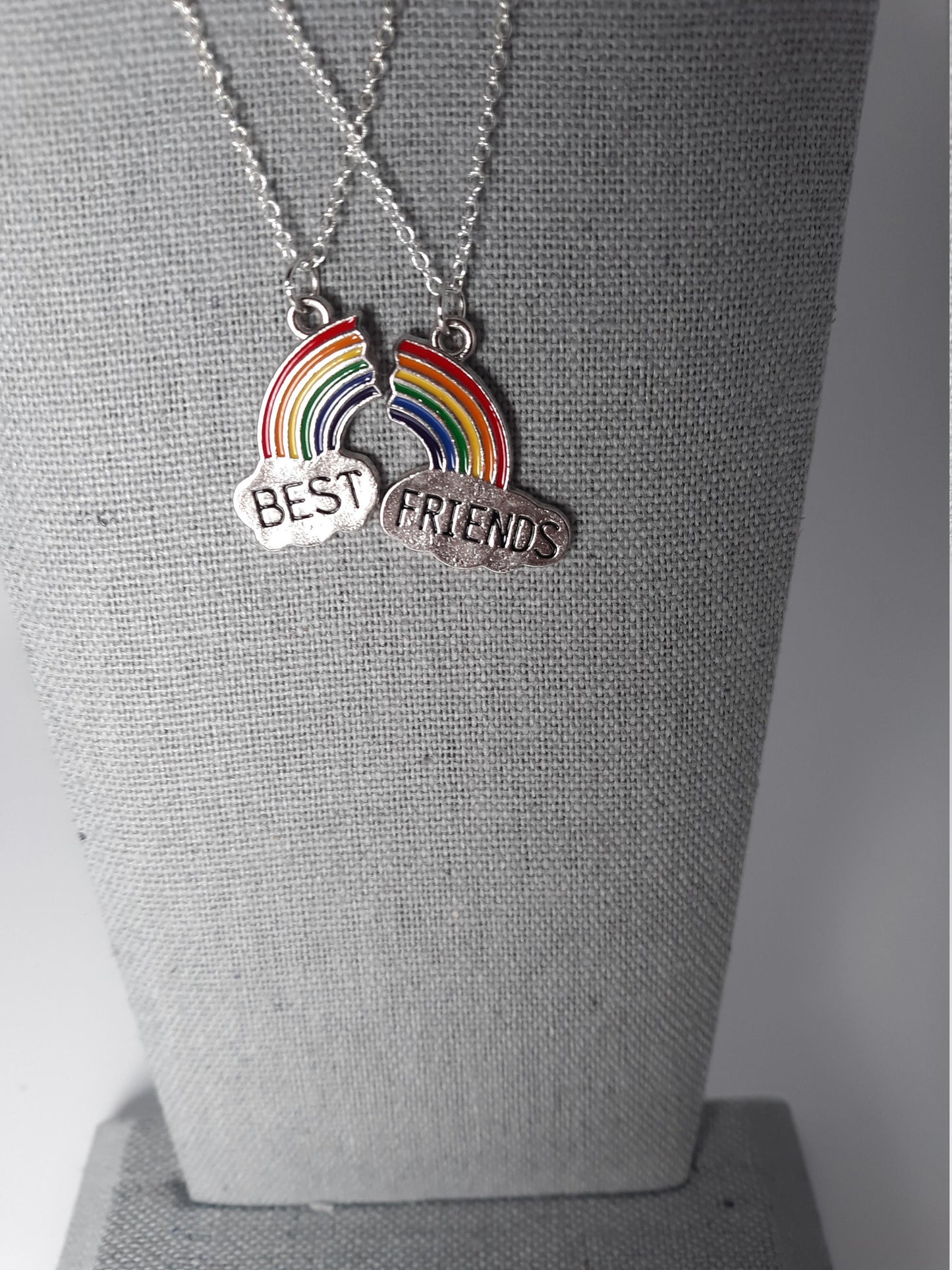 Rainbow Best Friend Necklaces (Perfect for Kids/Teens/Adult Friends)